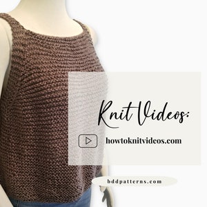 Easy Knitting Pattern Knit Top Pattern Tank Top Beginner Knitting Knit Sweater Sleeveless Top Summer Knitting Instant Download image 7