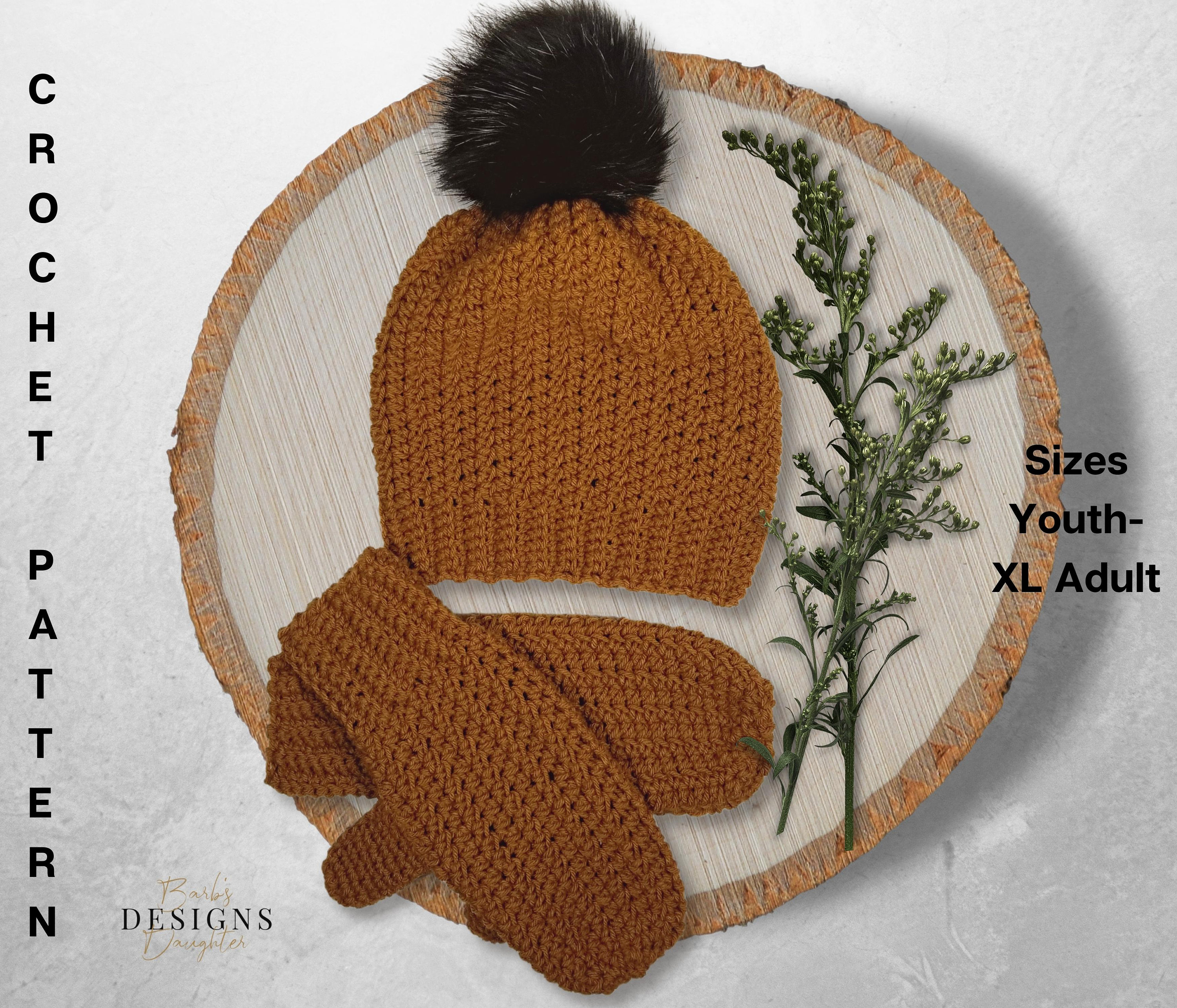 38 Matching Crochet Pattern Sets for Your Next Project 4 Beginner Crochet Hat & Mittens Pattern: Youth-Adult XL