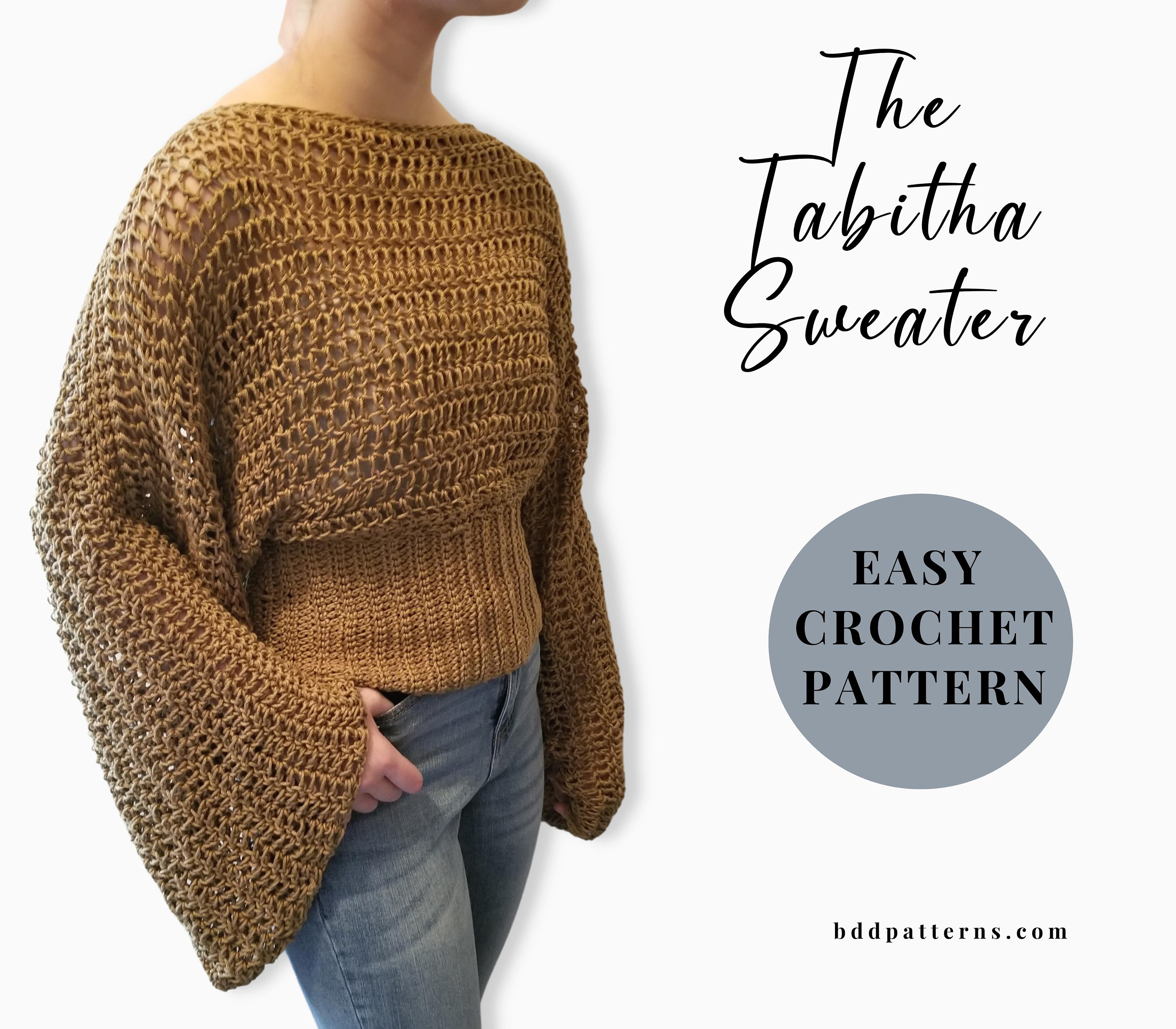 39 Mesh Sweater Crochet Patterns for Airy Layers, Pullovers, and Cardigans 22 Crochet Pattern Summer Mesh Sweater Size Inclusive S-2xl