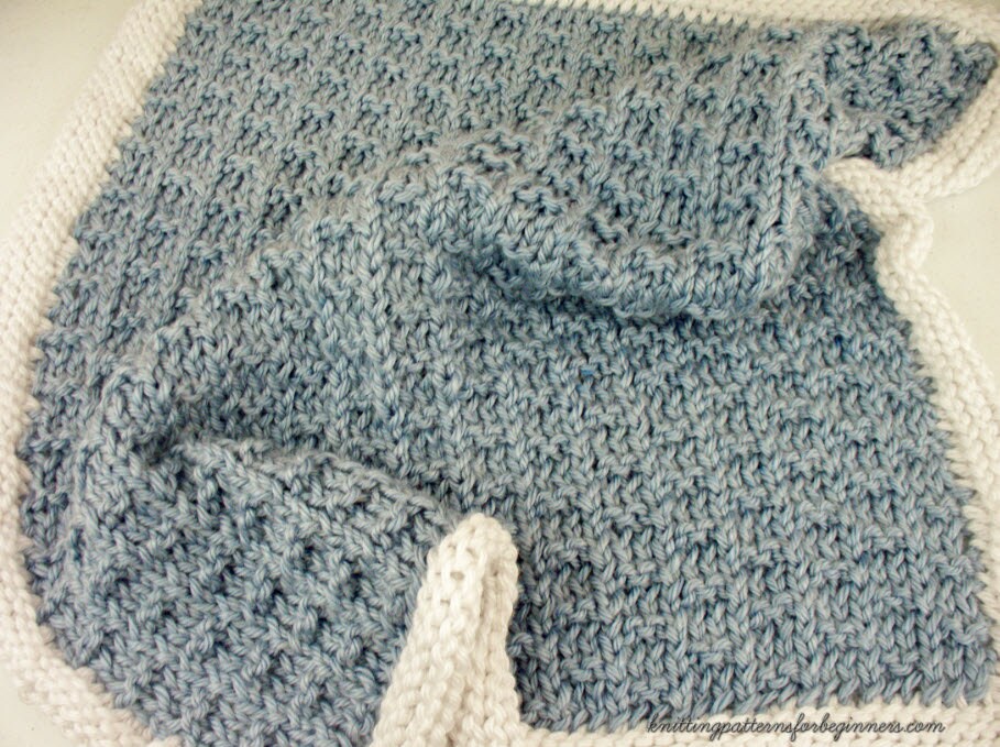 Easy Knitting Pattern Little Boy Blue Baby Blanket Lap Blanket Etsy