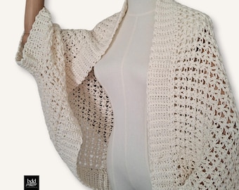 Schema all'uncinetto per un semplice shrug a bozzolo / Tutorial all'uncinetto su misura / Schema cardigan facile / Tutorial video / Cardigan Glampfire