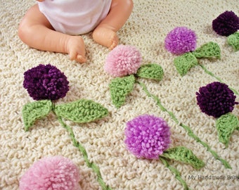 Crochet Pattern Baby Girl Blanket Crochet Pattern Flower Baby Blanket Crochet Pattern Baby Girl Afghan Crochet PDF Pattern The Phoebe