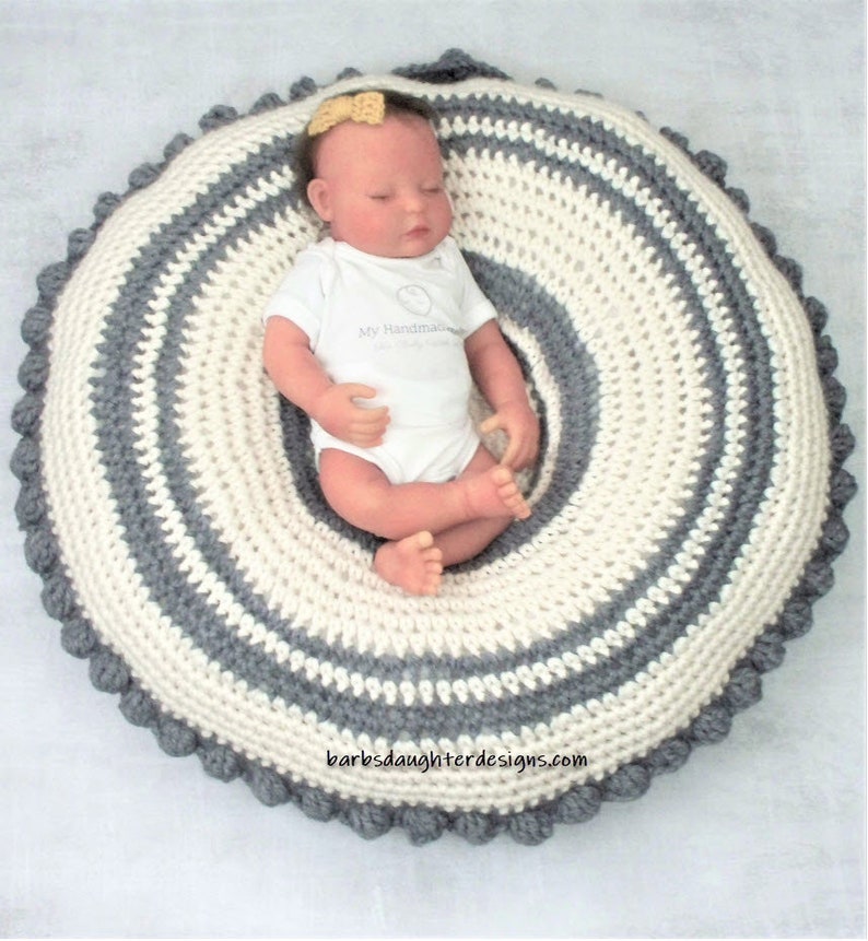 Crochet Pattern, Baby Lounger, Dog Bed, Floor Pillow, Cushion, Instant Download Crochet Pattern image 6