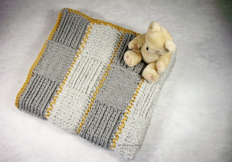 Crochet Pattern Baby Blanket Faux Knit Stitch Baby Afghan Etsy