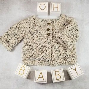 Crochet Pattern | Baby Sweater | Easy Crochet Pattern | Baby Crochet | Cardigan | Instant Download | PDF Pattern | Baby Shower Gift