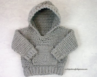 Crochet Pattern Baby Hoodie Baby Sweater Crochet Pattern Baby Pullover Crochet Pattern The Devon Sizes Newborn To 12 Months