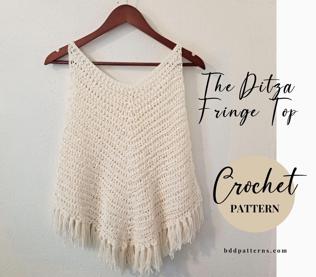 REVERSIBLE CROCHETED FRINGE BOW TOP • custom colors