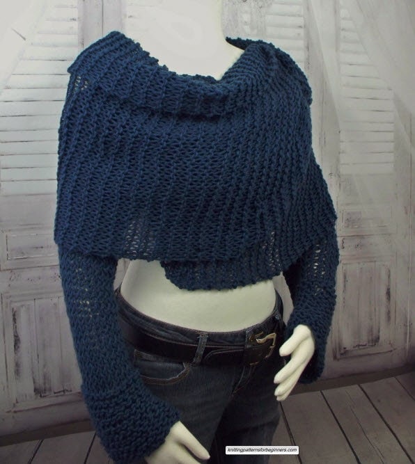 Knitting Pattern | Sweater Scarf | Scarf With Sleeves