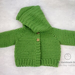 Crochet Pattern Hooded Baby Sweater the Harris Instant - Etsy