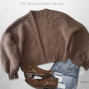 Crochet Pattern | Cardigan Crochet Pattern | Sweater Crochet Pattern | Instant Download | PDF Pattern | The Bracha Bomber