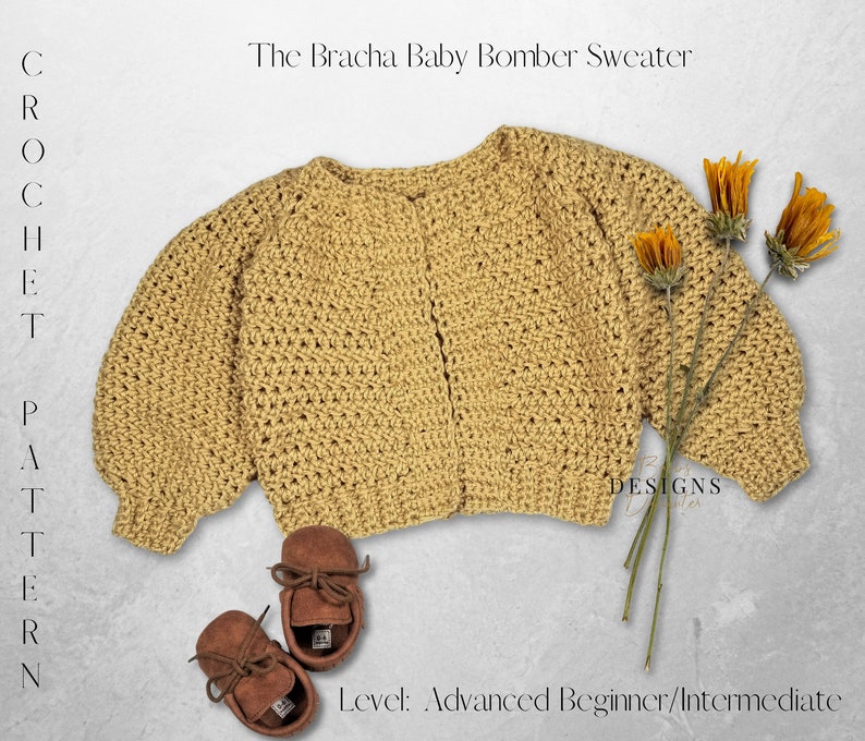 Crochet Patterns Mommy And Me Bomber Sweater Crochet Patterns Sizes S-3XL And 6 Months To 4T The Bracha Bomber image 2