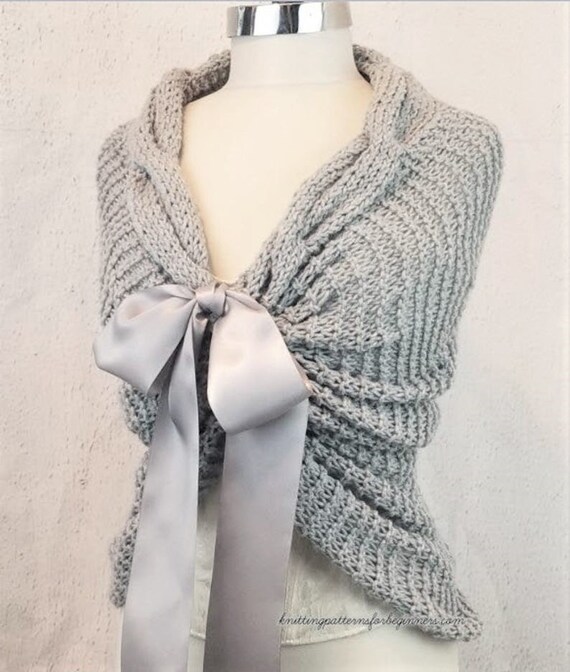 Knitting Pattern Wedding Shawl Bridal Wrap Knitting Pattern Etsy