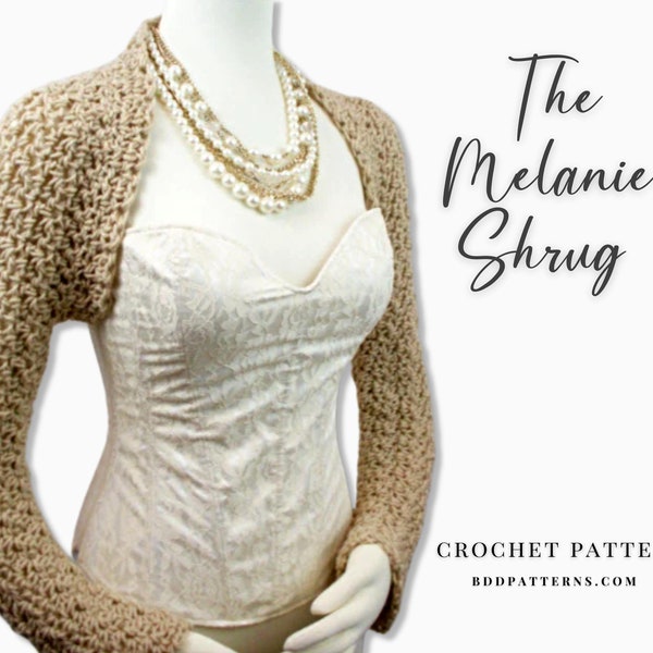Crochet Pattern | Wedding Shrug | Easy Crochet Pattern | The Melanie Shrug