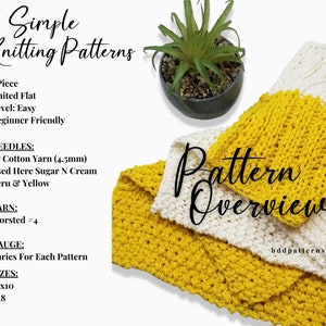 Easy Knitting Pattern Dishcloth Knitting Pattern Easy Washcloth Patterns Knit Washcloth Pattern Knitting Patterns Bundle PDF image 4