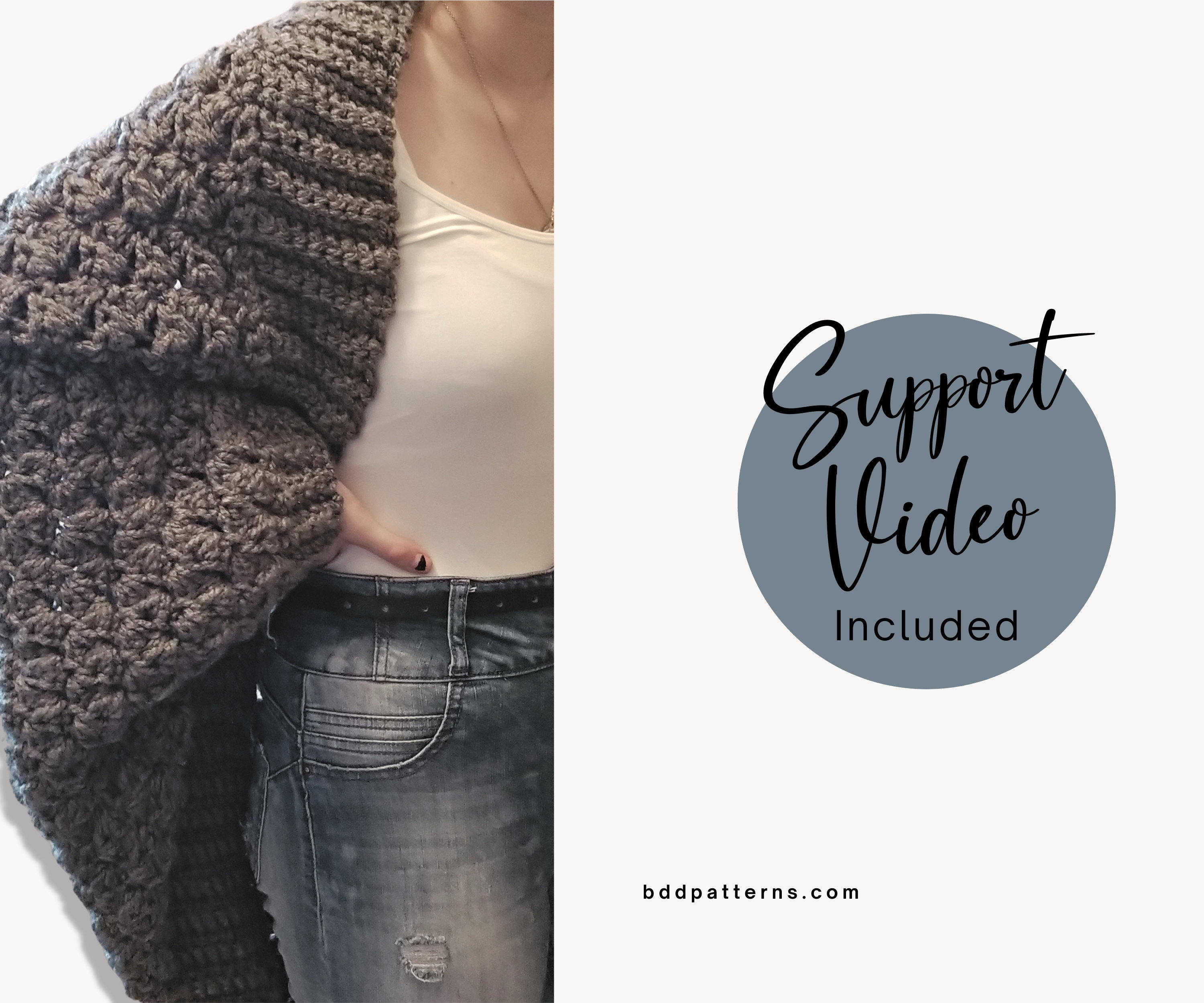 Easy Crochet Cardigan Pattern: Chunky Oversized Sweater