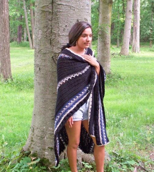 Ruana cape pattern México