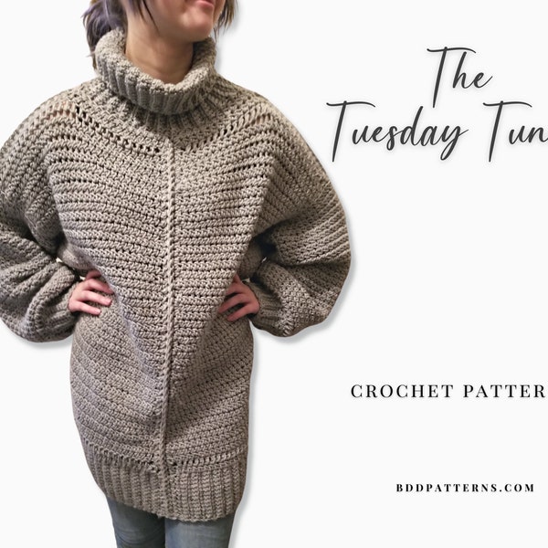 Crochet Pattern | The Tuesday Tunic Crochet Pattern | Sweater Crochet Pattern | Instant Download