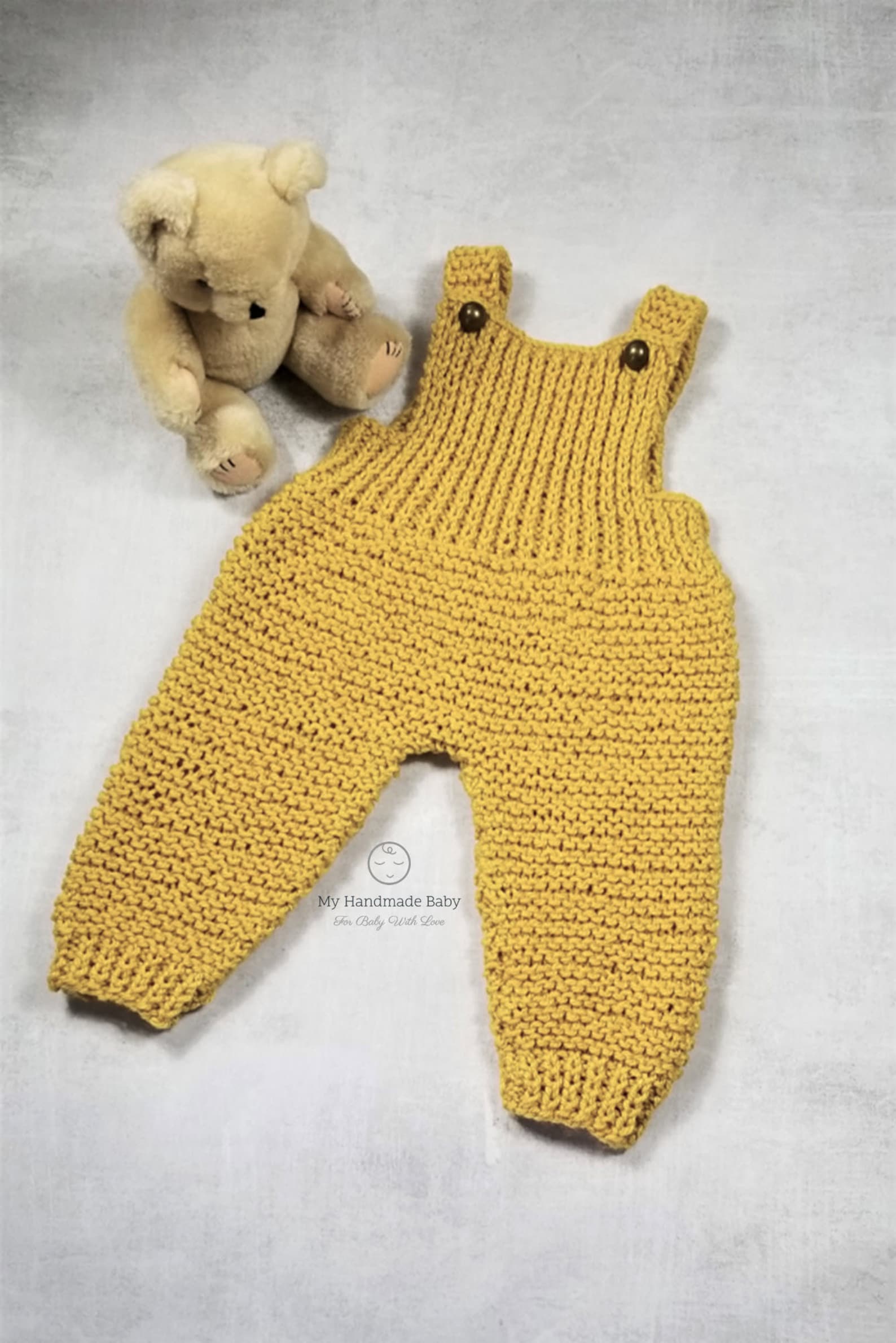 Knitting Pattern Baby Overalls Baby Romper Easy Knitting the Etsy