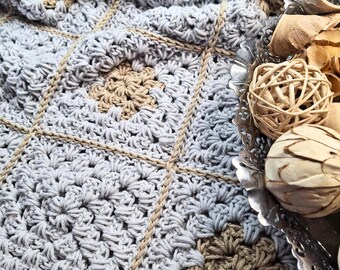 Granny Square Crochet Baby Blanket Pattern, Car Seat Canopy (PDF)