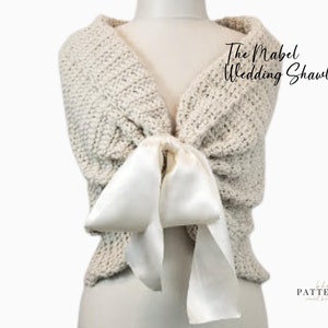 Crochet Pattern, Wedding Wrap, Wedding Shawl Crochet Pattern, Bridal Shawl Crochet Pattern Easy Crochet Pattern, PDF Pattern, The Mabel