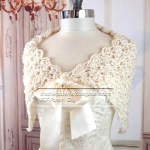 Crochet Pattern Wedding Shawl Easy Crochet Pattern The Spring Summer Wedding Shawl Instant Download