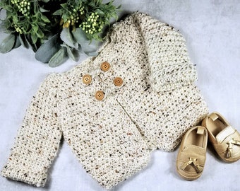 Baby Crochet Pattern | Baby's First Sweater | Easy Crochet Pattern | Baby Cardigan | Beginner Crochet Pattern | Instant Download