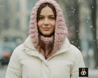 Padrão de crochê fácil com tutorial em vídeo: Balaclava de fio grosso