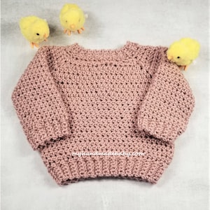 Crochet Pattern Baby Sweater Pullover Unisex Crochet Pattern Sizes 0-24 Months The Kensington image 7