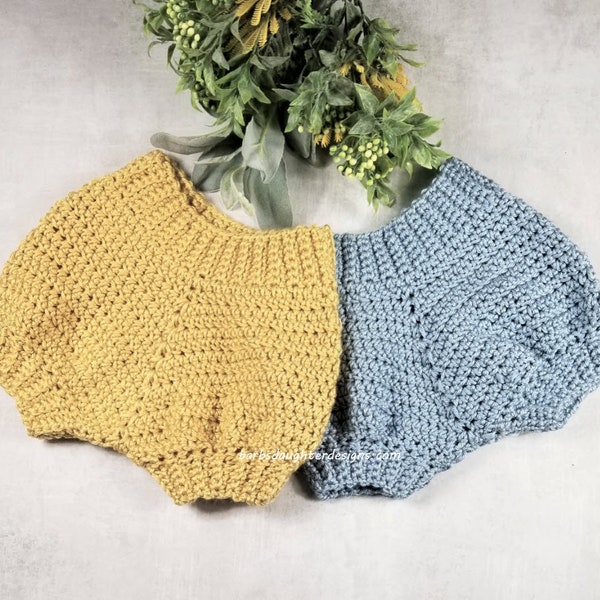 Crochet Pattern Baby Bloomers Baby Diaper Cover Crochet Pattern Sizes Newborn To 12 Months The Bridger Instant Download