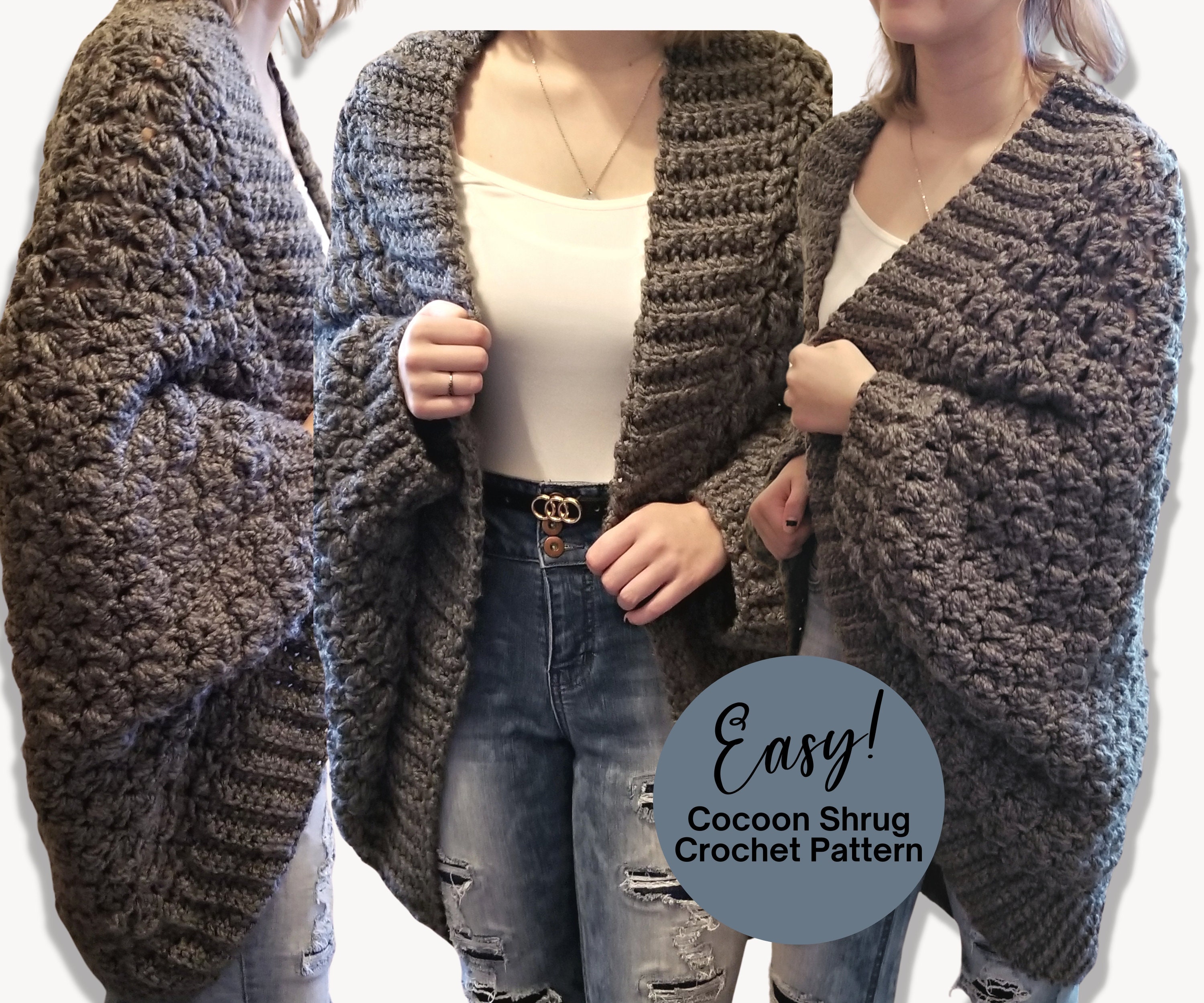 Free Crochet Cocoon Cardigan Crochet Cardigan Bulky Yarn