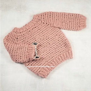 Crochet Pattern Baby Sweater Pullover Unisex Crochet Pattern Sizes 0-24 Months The Kensington image 8