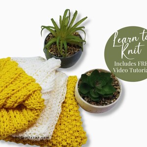 Easy Knitting Pattern Dishcloth Knitting Pattern Easy Washcloth Patterns Knit Washcloth Pattern Knitting Patterns Bundle PDF image 3