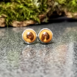 Wooden tiny ear studs,Wood studs minimalist,Men&#39;s Wooden Studs,earring studs for men and women,wooden earrings stud