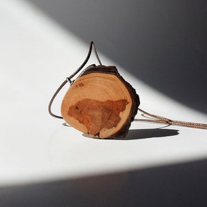 Wooden pendant,The necklace from pear wood, wooden necklace,unique wooden pendant,Handmade wooden necklace,natural wood pendant