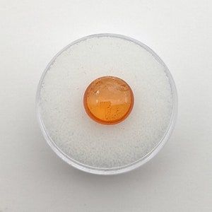 Spessartine Garnet from Nigeria, Fanta Orange, 10 mm round Cabochon, Jewelry Supply, January Birthstone, Orange Garnet