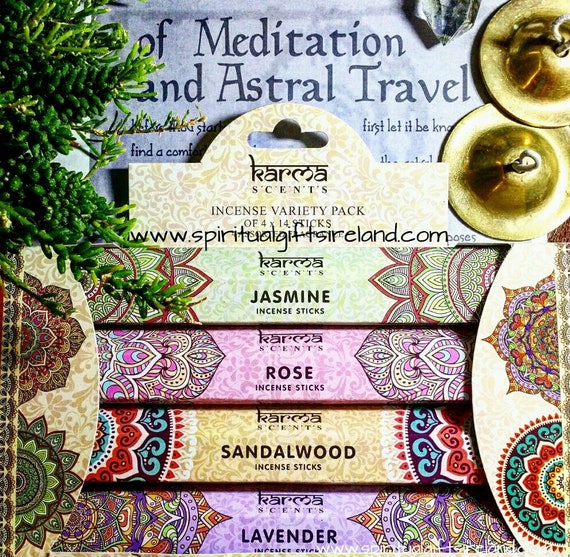 Incense Sticks Karma - Incense Gift Set Variety Selection Box, Mixed Incense, Housewarming, Birthday, Friendship, Holistic, Spiritual Gifts
