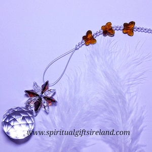 Butterfly Suncatcher - Orange Hanging Crystals, Crystal Sun Catcher Butterflies - Housewarming, Birthday, New Home Gifts, Friend, Mum Sister