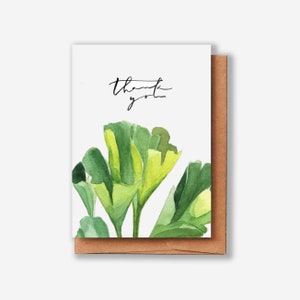Thank You Greeting Card | Floral Painting Calligraphy