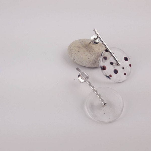 Design earrings in glass and sterling silver