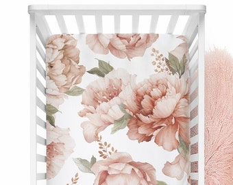 peony crib sheet