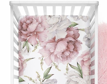 peony crib sheet