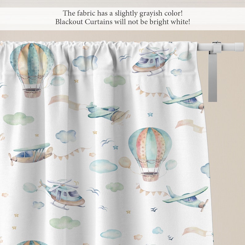 Hot Air Balloon Nursery Window Curtains Nursery Blackout Etsy