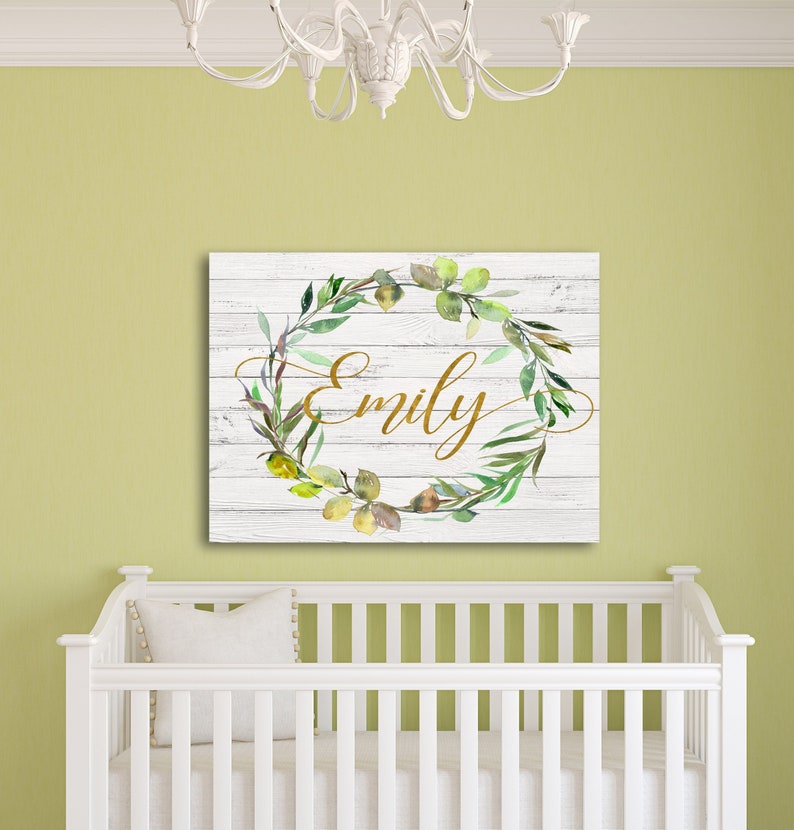 Rustic Floral Nursery Wall Decor Girl Greenery Nursery Etsy