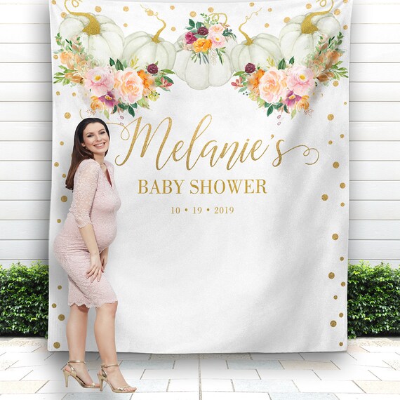 pink baby shower backdrop