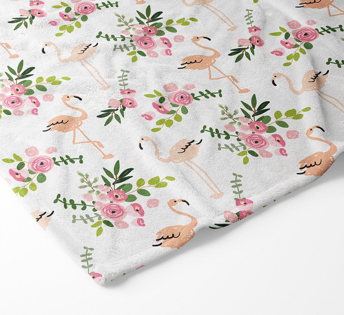 Flamingo Crib Sheet Crib Bedding Baby Bedding Baby Girl Etsy