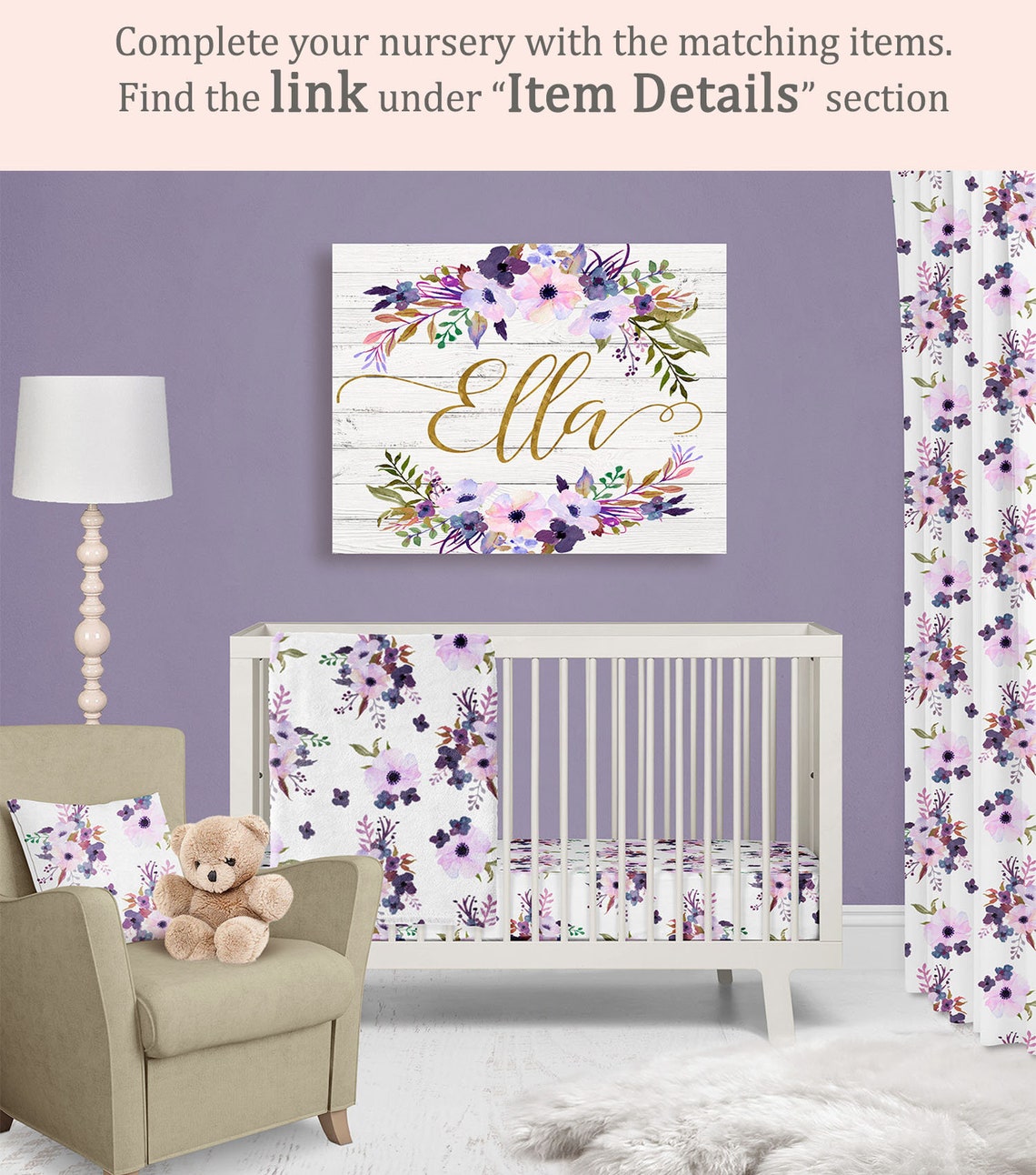 Lavender Changing Pad Cover Baby Girl Changing Pad Cover Etsy