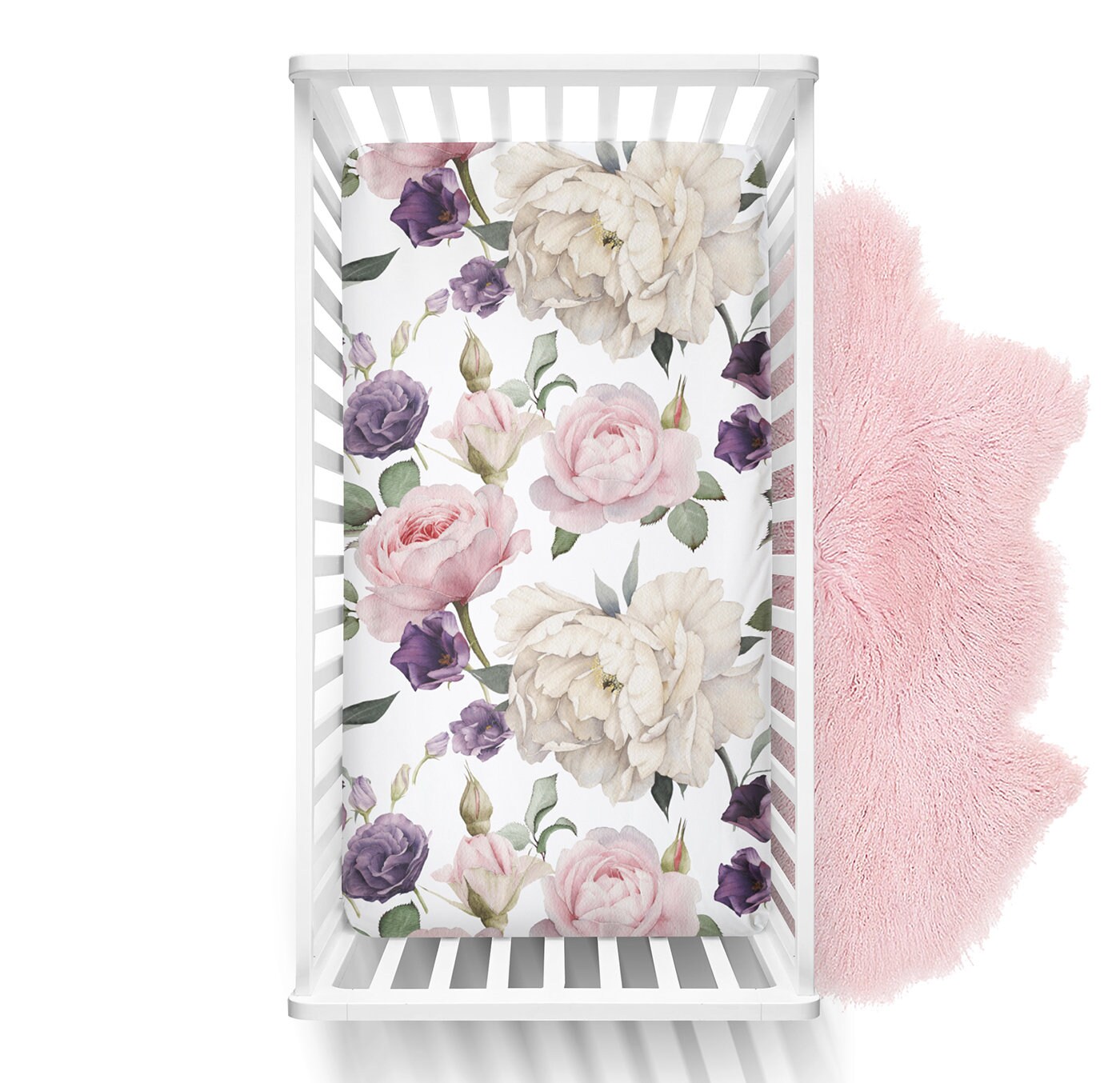 Purple and Pink Floral Changing Pad Cover Baby Girl Changing Etsy