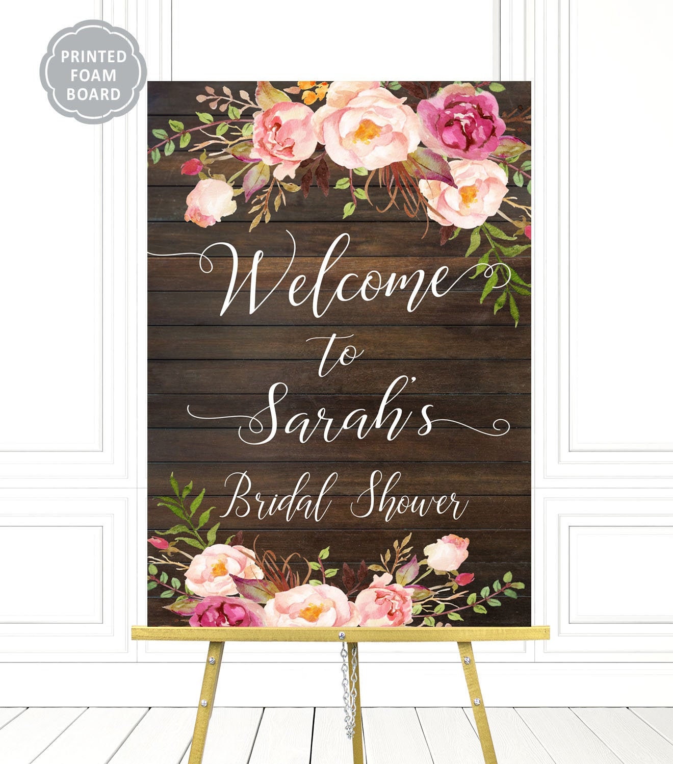 Time for Tea Sign CUSTOMIZABLE Rustic Floral Sign Tea Party Brunch Sign Wooden Party Printable C9 Bridal Brunch Sign Shower Brunch Sign