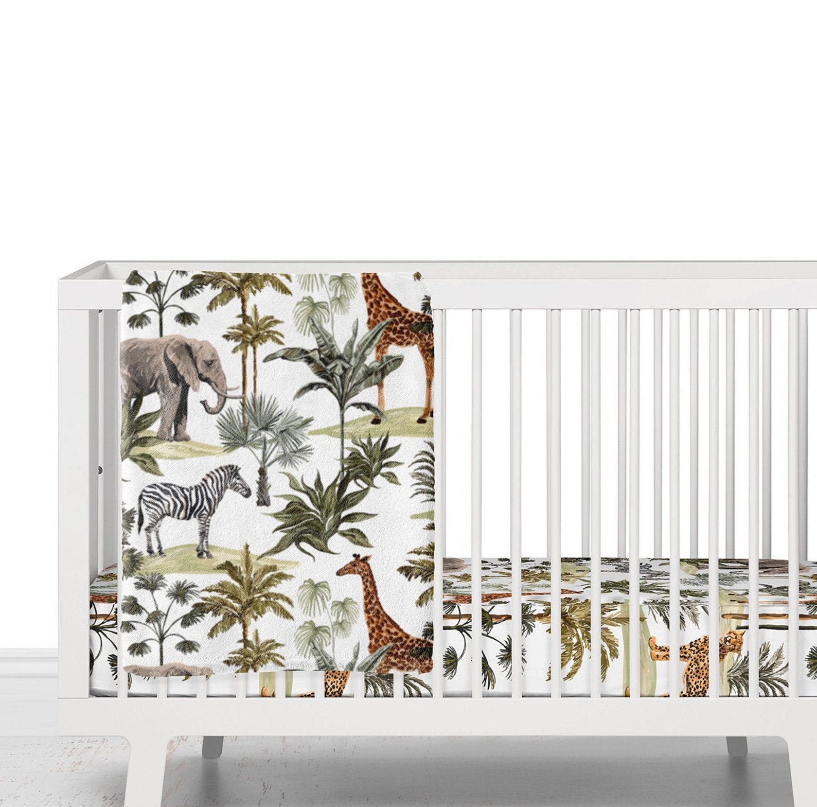 Safari Baby Blanket Minky Blanket Crib bedding Safari Etsy