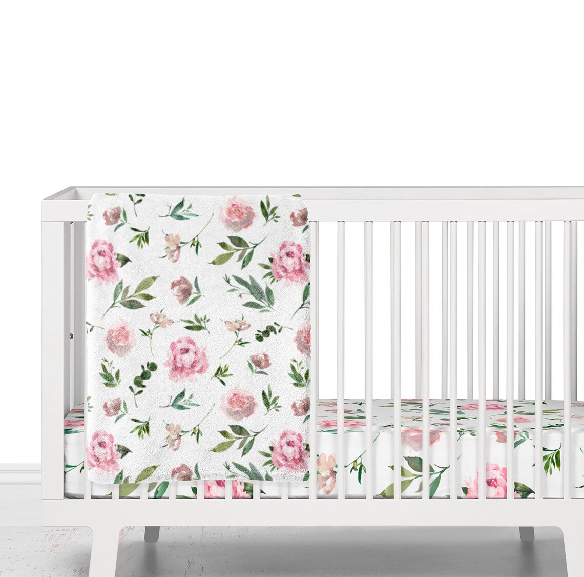 Pink Peony Crib Sheet Crib bedding Baby bedding Baby Girl Etsy
